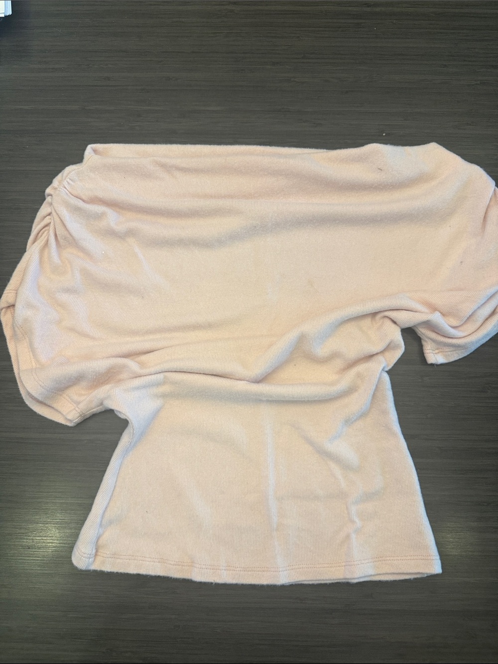 Reformation off the shoulder iris knit top cherry blossom (light pink) size s